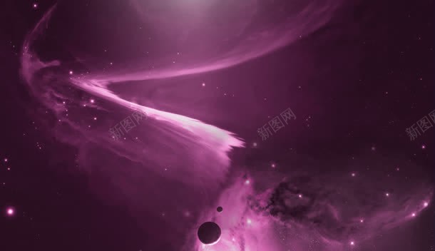 紫色宇宙中的各种星球jpg设计背景_新图网 https://ixintu.com 各种 宇宙 星球 紫色