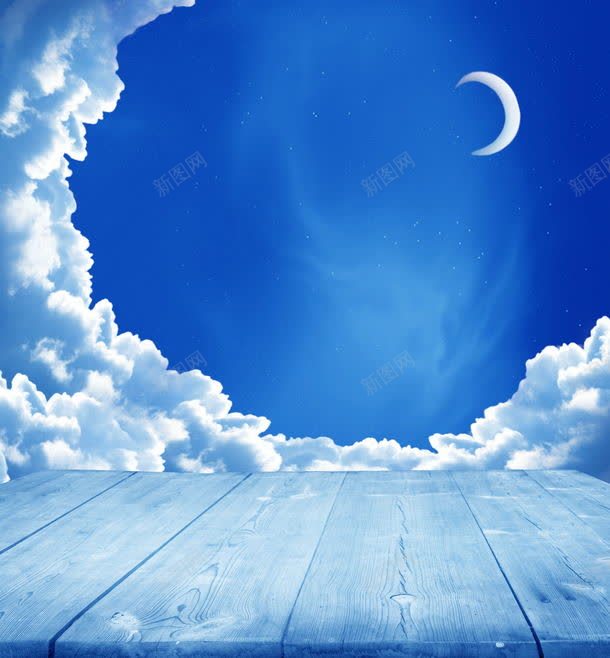 木板与云朵背景jpg设计背景_新图网 https://ixintu.com 云朵 其它类别 图片素材 月亮 木板 木板与云朵背景图片 木板与云朵背景图片素材下载 梦幻背景 背景花边 蓝天