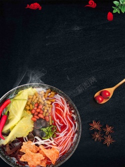 湖南特色美食湖南美食特色美食螺蛳粉宣传高清图片
