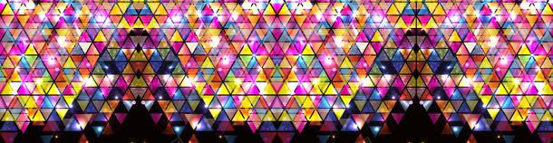 彩色三角形拼接玻璃海报背景背景