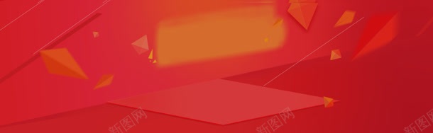 红色立体炫酷banner背景背景
