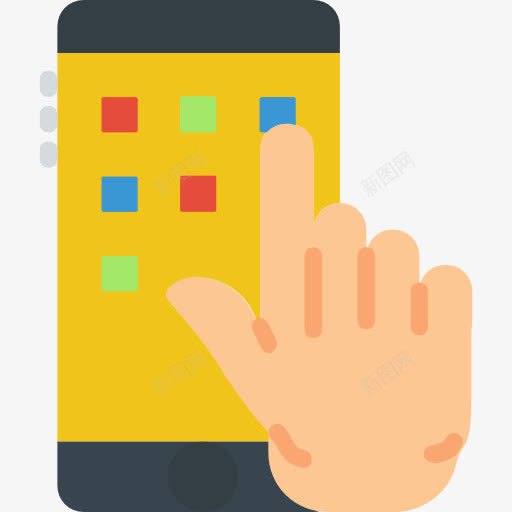 智能手机图标png_新图网 https://ixintu.com 手 手势 手和手势 手指 指向 智能手机 点击