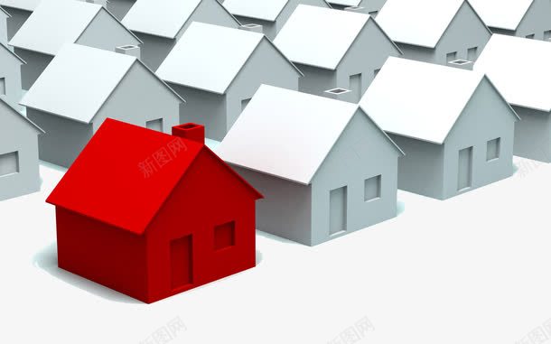 别墅区的房子png免抠素材_新图网 https://ixintu.com 几排房子 别墅区 房子模型 白色房子 红色房子 重点房子