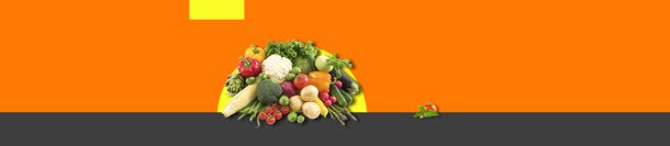 橙色蔬菜网站背景banner背景