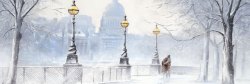 欧洲雪景欧洲建筑雪景背景banner高清图片