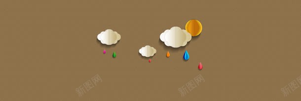 卡通简约折纸云雨滴太阳背景bannerjpg设计背景_新图网 https://ixintu.com banner 云 卡通 太阳 折纸 简约 背景 雨滴