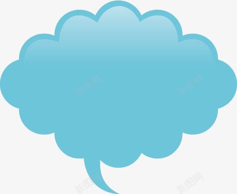 云团形状对话框png免抠素材_新图网 https://ixintu.com 卡通 可爱 文字背景
