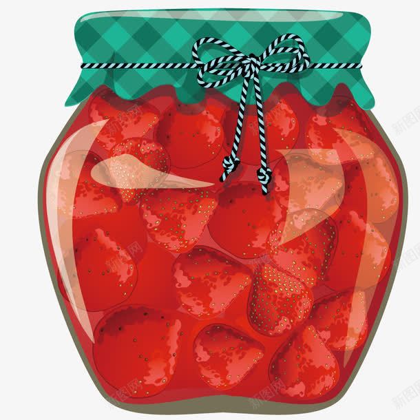 草莓罐头png免抠素材_新图网 https://ixintu.com 容器 形状 手绘模型 瓶子 甜品 零食 食物