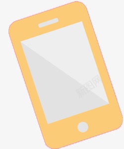 手机模型png免抠素材_新图网 https://ixintu.com 卡通 橙色 颜色
