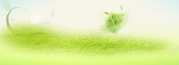 绿色清爽淘宝海报背景背景