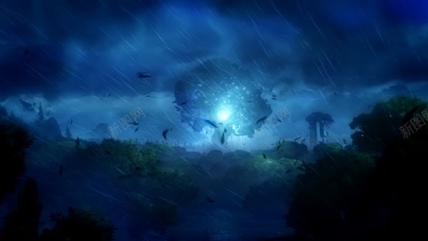 幻想的雨夜天空背景jpg设计背景_新图网 https://ixintu.com 天空 幻想 背景