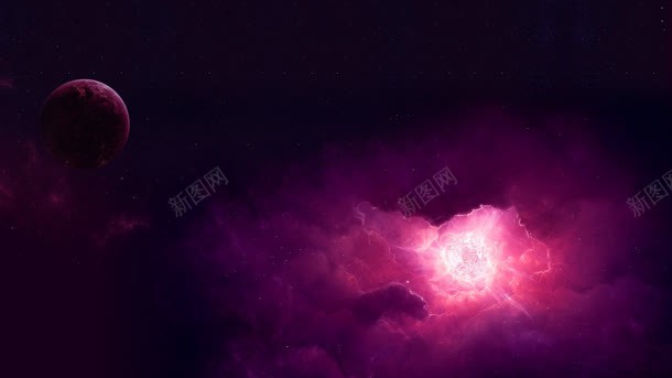 紫色星球云层海报背景jpg设计背景_新图网 https://ixintu.com 云层 星球 海报 紫色 背景