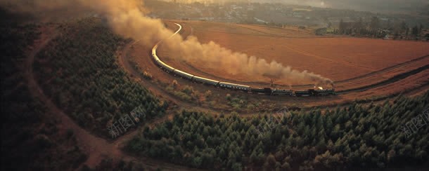 乡村田园火车banner背景jpg设计背景_新图网 https://ixintu.com 农业 海报 火车 环保 田野