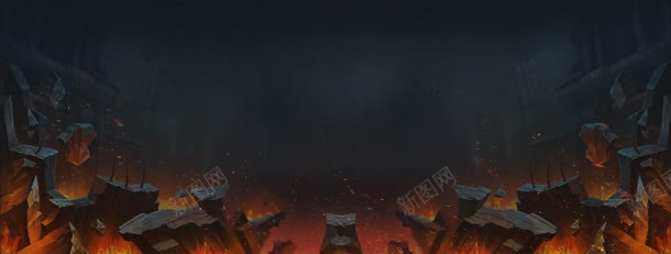 手绘游戏里的火焰石头jpg设计背景_新图网 https://ixintu.com 游戏 火焰 石头