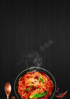 重庆小面美食饭店宣传海报背景