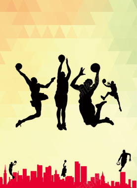 几何篮球联赛海报背景