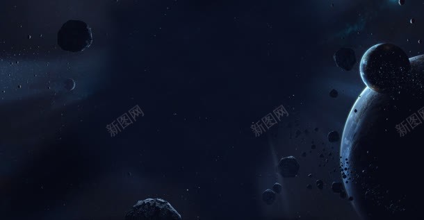 黑色宇宙中的各个星球jpg设计背景_新图网 https://ixintu.com 各个 宇宙 星球 黑色