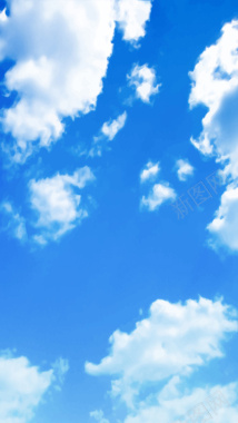 蓝天白云矢量图H5背景背景