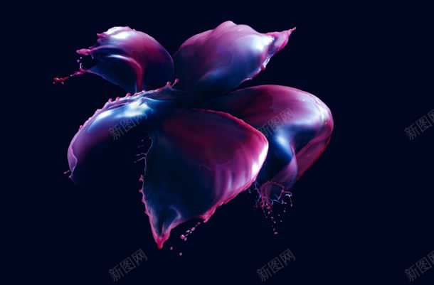 水墨紫色花朵水珠jpg设计背景_新图网 https://ixintu.com 水墨 水珠 紫色 花朵