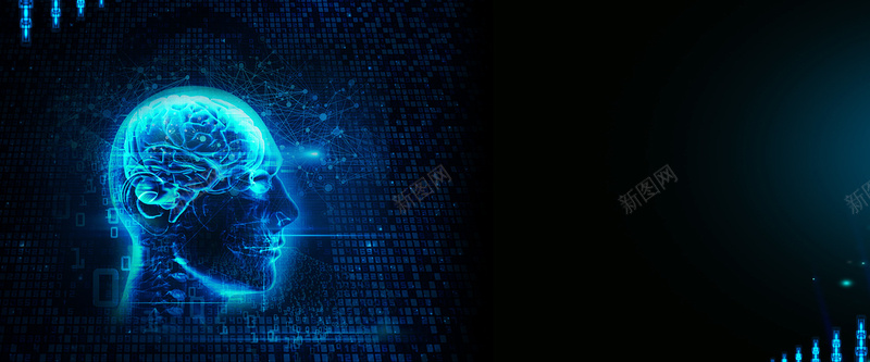 蓝色人工智能科技AI机器人bannerpsd设计背景_新图网 https://ixintu.com AI 人工智能 人脸识别 区块链 大数据 科技 蓝色 高科技