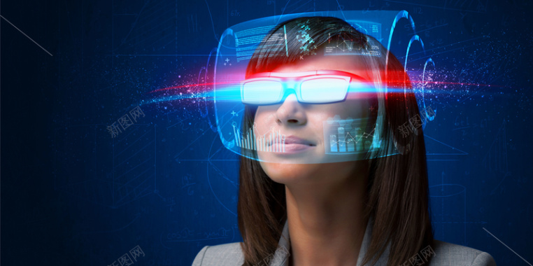 VR眼镜VR海报背景