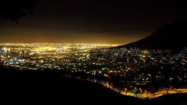 夜景高楼灯光风景背景