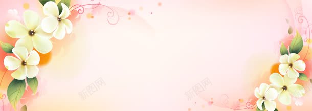 梦幻花卉banner背景背景