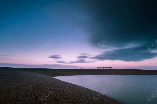 紫色天空日落海岸jpg设计背景_新图网 https://ixintu.com 天空 日落 海岸 紫色