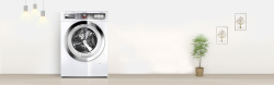 洗衣机特卖洗衣机促销季简约白色背景高清图片