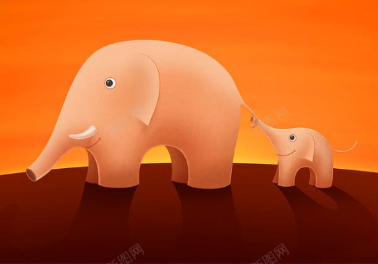 抽象油画大象格式背景