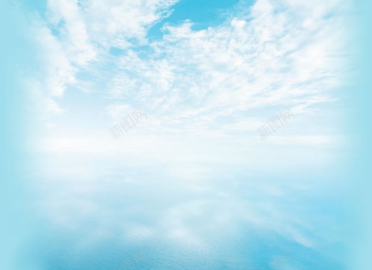 蓝色天空白云矢量背景背景