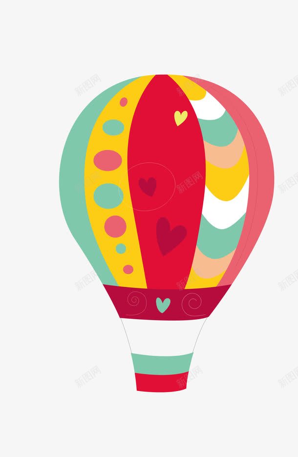 卡通童趣天空热气球插画png免抠素材_新图网 https://ixintu.com 卡通 天空 插画 热气球 童趣