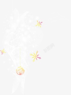 白色曲线装饰素材
