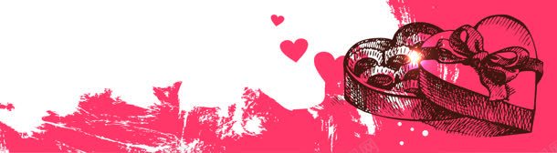 粉红色巧克力爱情Bannerjpg设计背景_新图网 https://ixintu.com 巧克力 手绘卡通 爱情 粉红色
