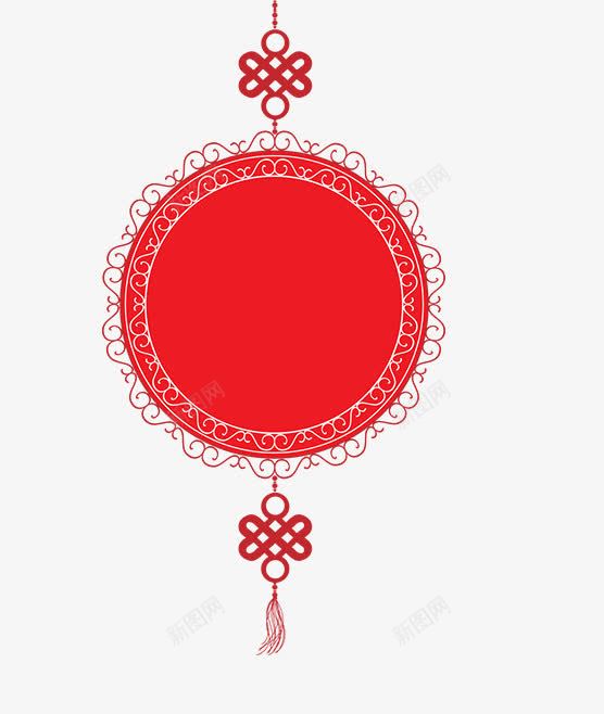 红色中国结装饰png免抠素材_新图网 https://ixintu.com 中国结装饰 中国风 免抠红色花边 喜庆 挂件 红色