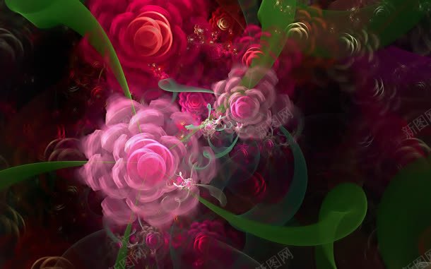 唯美红色粉色水晶花朵海报背景jpg设计背景_新图网 https://ixintu.com 水晶 海报 粉色 红色 背景 花朵
