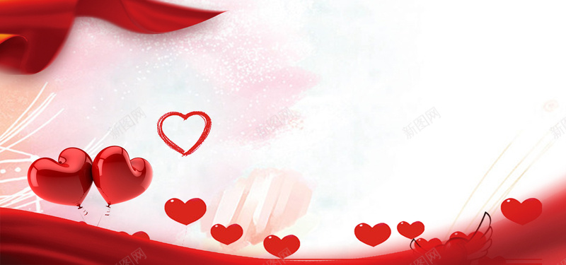 红色爱心浪漫情人节背景背景