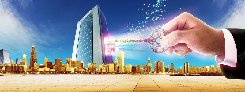 金融海报psd设计背景_新图网 https://ixintu.com 商务 城市建筑 海报banner 科幻 科技 财务 金融