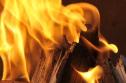 木材燃烧的火焰素材