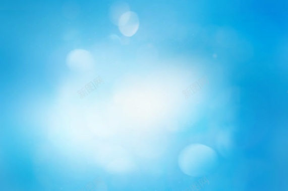 蓝色泡泡云彩化妆品海报背景