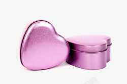 紫色心形盒子素材