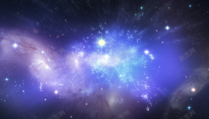 星光星空极光炫彩天空宇宙科幻科技背景背景