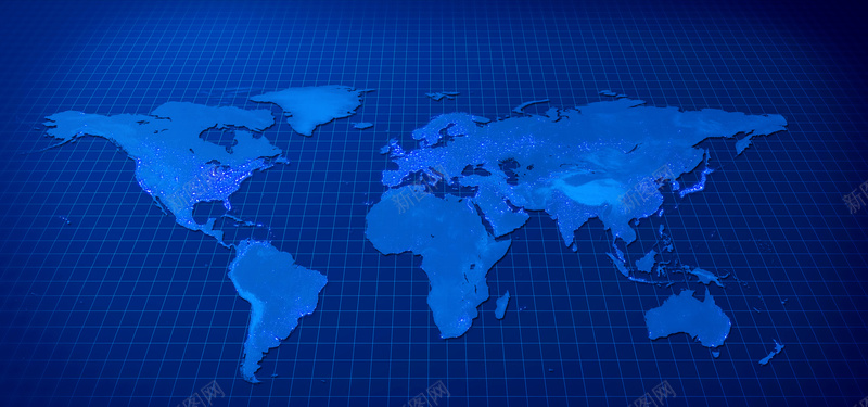 世界知识产权日蓝色世界地图背景图背景