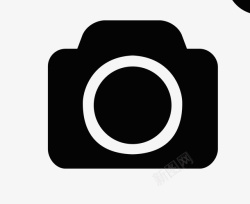 照相机白色黑白色照相机标识矢量图图标高清图片