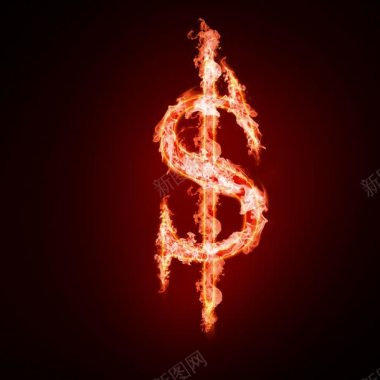 火焰货币符号背景