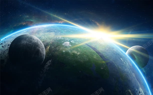 唯美的宇宙星球阳光jpg设计背景_新图网 https://ixintu.com 宇宙 星球 阳光