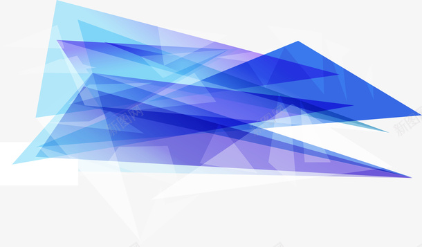 蓝色三角形科技元素矢量图ai免抠素材_新图网 https://ixintu.com 三角形形状 科技素材 蓝色科技 矢量图