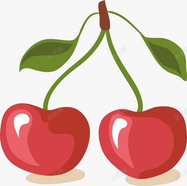 卡通水果樱桃png免抠素材_新图网 https://ixintu.com png图片 卡通 樱桃 每日必需 水果 维生素 绿叶 营养
