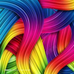 缠绕的线条彩虹色线条缠绕壁纸高清图片
