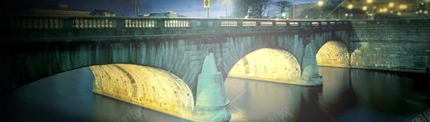 大气古桥主题背景背景